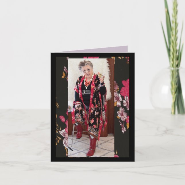 Humorous woman of the month Folded Greeting Card (Front)