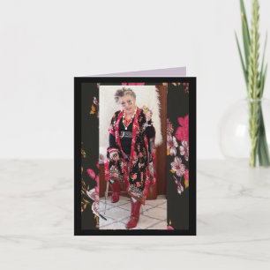 Humorous woman of the month Folded Greeting Card