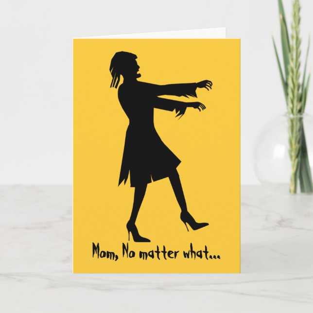 Humorous Woman Zombie Mother's Day Card (Front)