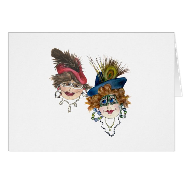 Humorous Women and Pizza vs Salad card (Front Horizontal)