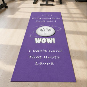 Humorous WOW Moonface Yoga Mat