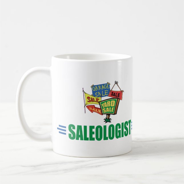Humorous Yard Sale Coffee Mug (Left)