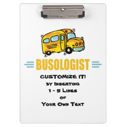 Humorous Yellow School Bus Driver Funny Clipboard