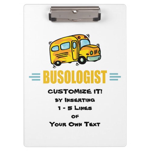 Humorous Yellow School Bus Driver Funny Clipboard