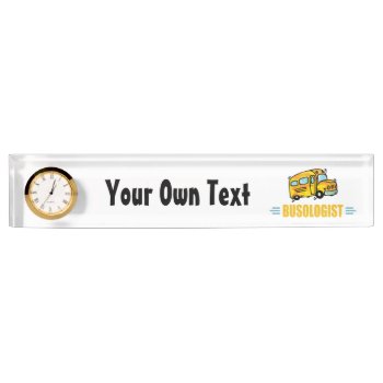 Humorous Yellow School Bus Driver Funny Desk Name Plate by OlogistShop at Zazzle