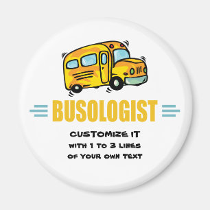 Humorous Yellow School Bus Driver Funny Magnet