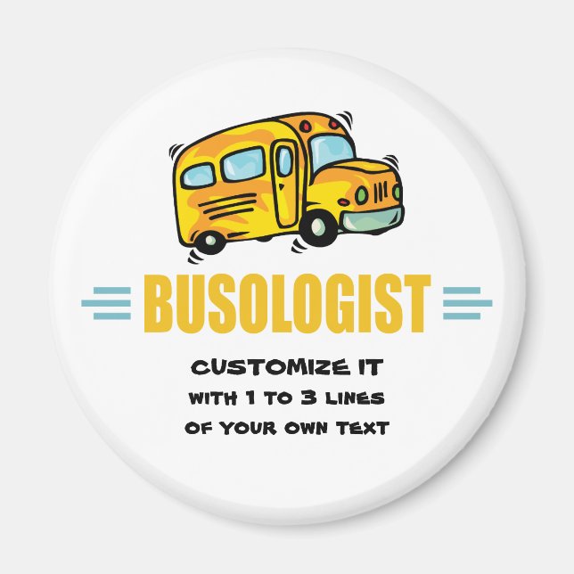 Humorous Yellow School Bus Driver Funny Magnet (Front)