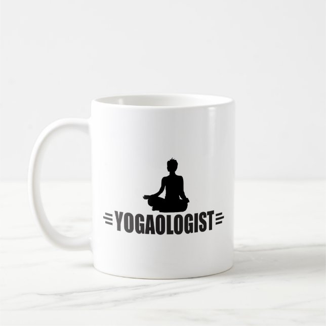 Humorous Yoga Coffee Mug (Left)