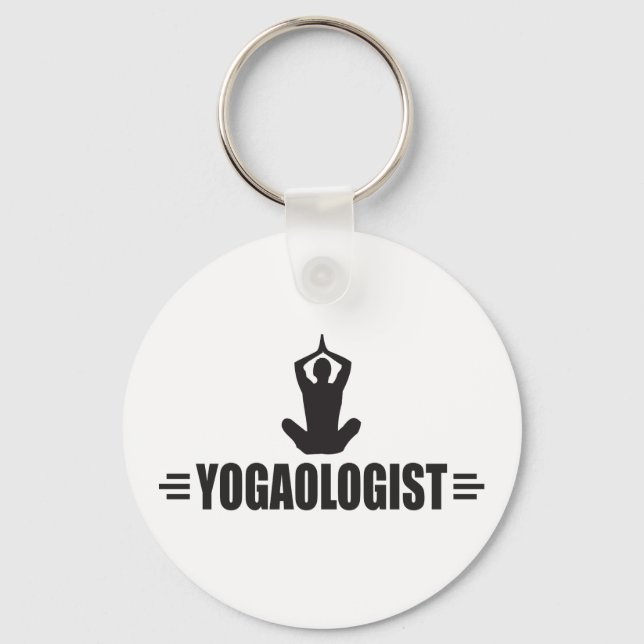Humorous Yoga Keychain (Front)