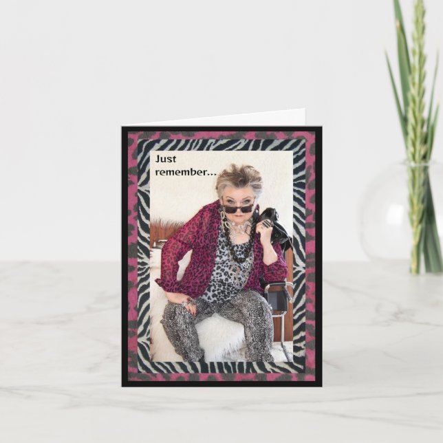 Humorously enjoying them while they're young card (Front)