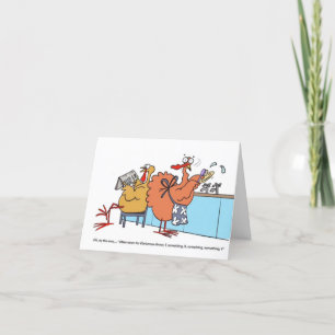 Humour Animal, Christmas, Funny, Colourful, Xmas Letterpress Thank You Card