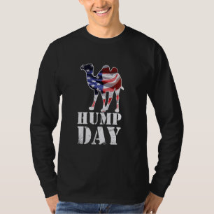 Hump Day American Flag Camel Themed Illustration A T-Shirt