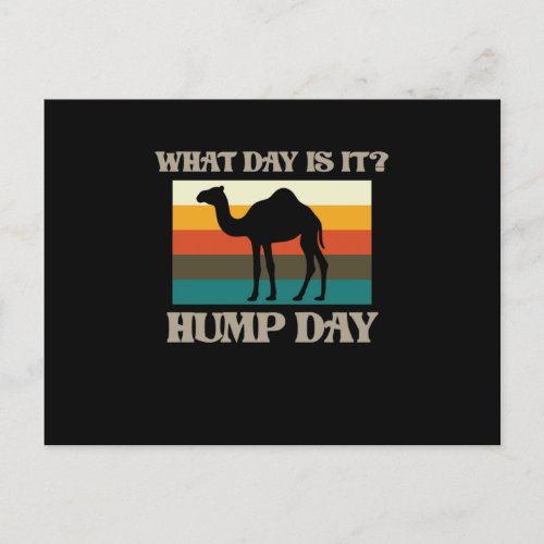 Hump Day Camel Animal Lover Camels Pet Owner Graph Announcement Postcard