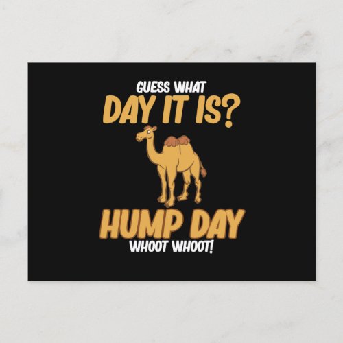 Hump Day Camel Animal Lover Camels Pet Owner Graph Announcement Postcard