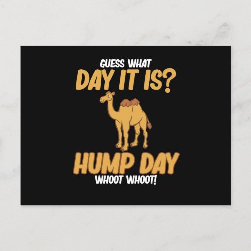 Hump Day Camel Animal Lover Camels Pet Owner Graph Invitation Postcard