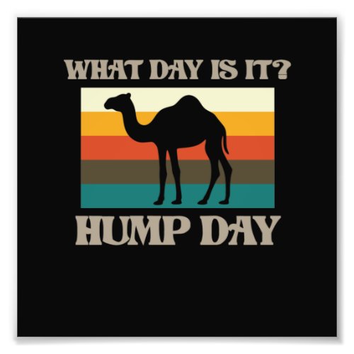 Hump Day Camel Animal Lover Camels Pet Owner Graph Photo Print