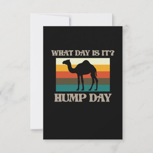 Hump Day Camel Animal Lover Camels Pet Owner Graph RSVP Card