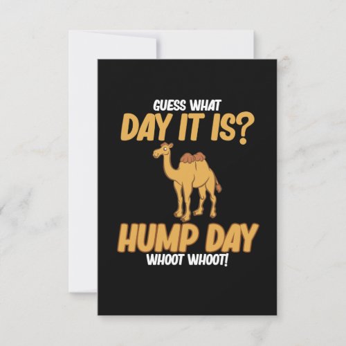 Hump Day Camel Animal Lover Camels Pet Owner Graph RSVP Card