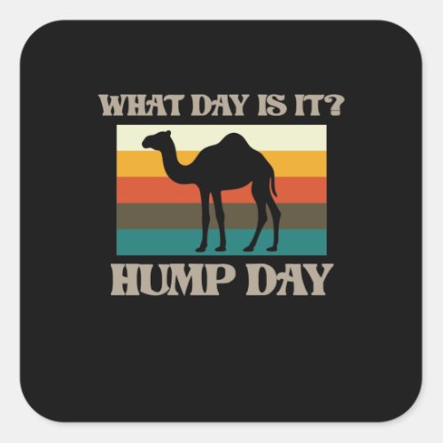 Hump Day Camel Animal Lover Camels Pet Owner Graph Square Sticker