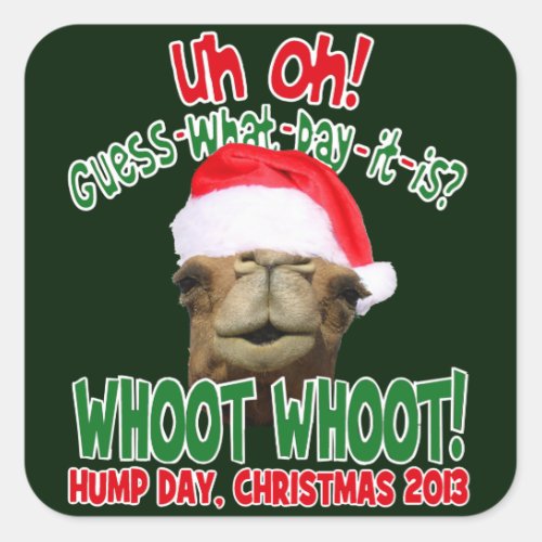 Hump Day Camel Christmas 2013 Stickers
