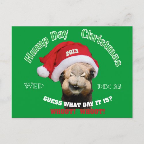 Hump Day Camel Christmas Holiday Postcard
