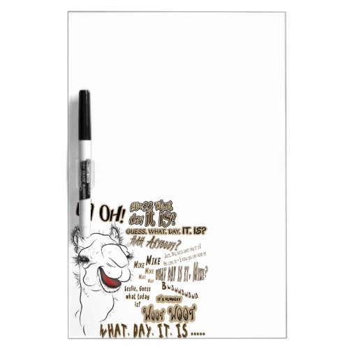 Hump Day Camel Dry_Erase Board