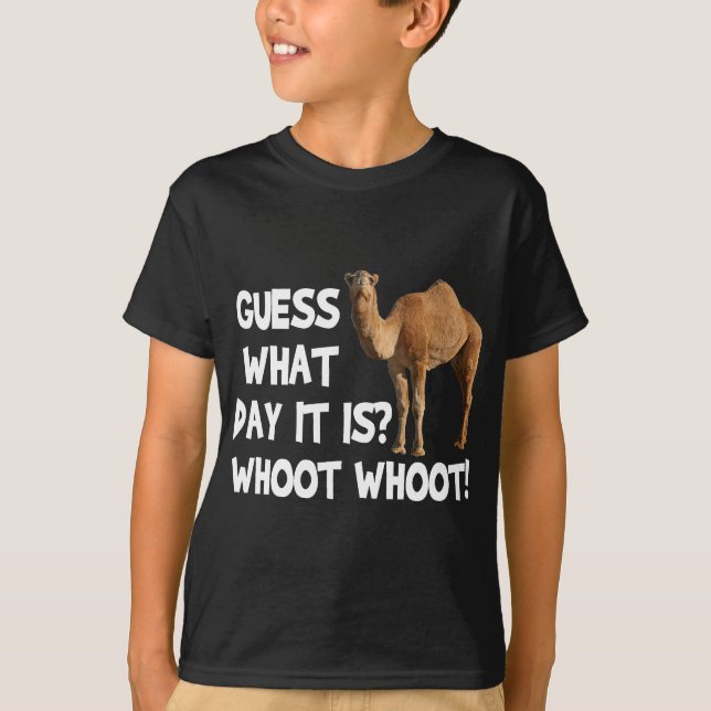 Hump Day Camel Guess What Day It Is T-Shirt (Front)