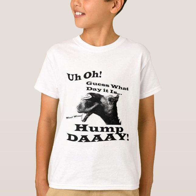 Hump Day Camel in black T-Shirt (Front)