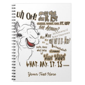 Hump Day Camel Notebook by UTeezSF at Zazzle
