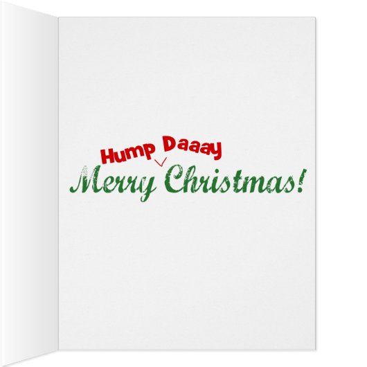 Hump Day Camel Santa Christmas BIG Greeting Cards (Inside (Right))