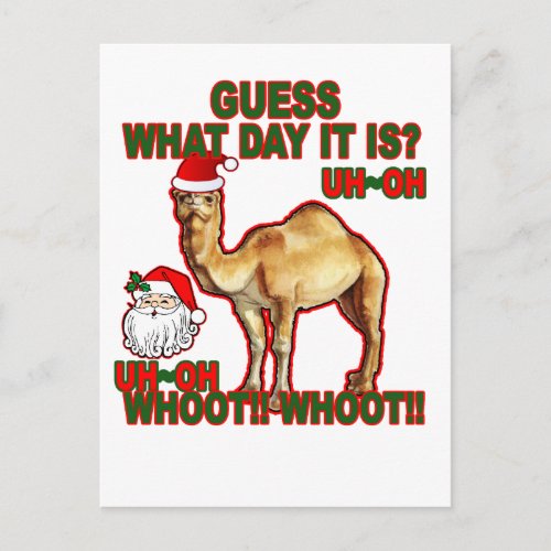 Hump Day Camel Santa Christmas T_shirt NJpng Holiday Postcard