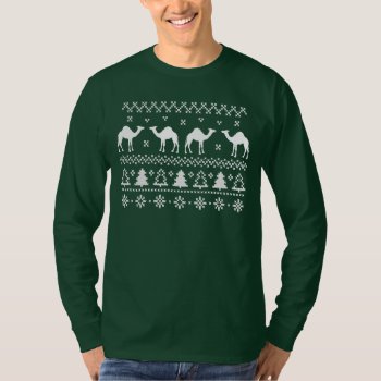 Hump Day Camel Ugly Christmas Sweater T-shirt by LaughingShirts at Zazzle