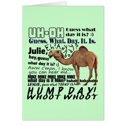 hump day! cards (Front)