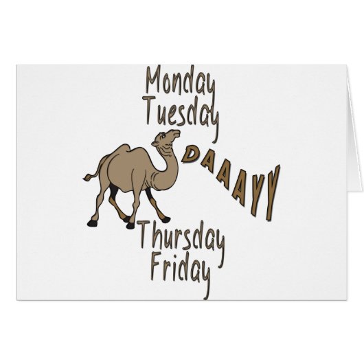 Hump Day Week Days Cards (Front Horizontal)