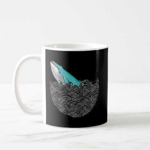 Humpback Blue Whale Ocean Wave Nature Sea Marine A Coffee Mug