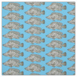 Humpback grouper fish cartoon illustration  fabric