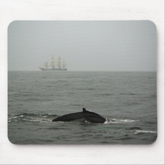 Humpback Whale and Tall Ship Mousepad