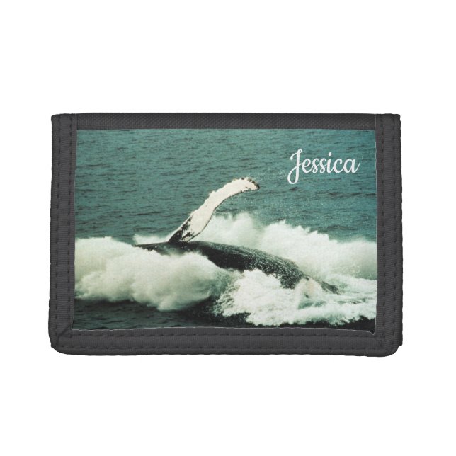 Humpback Whale Beauty Breaching: Trifold Wallet (Front)