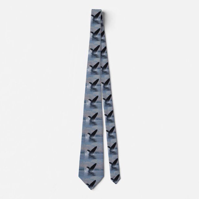 humpback whale breaching neck tie (Front)