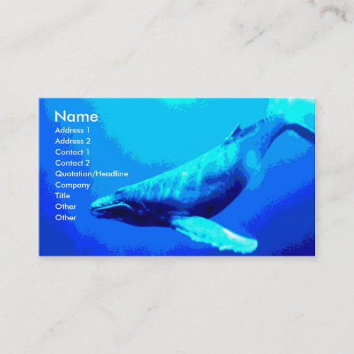 Humpback Whale Business Card Template
