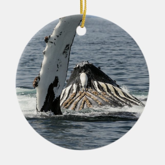 Humpback Whale Ceramic Ornament (Front)