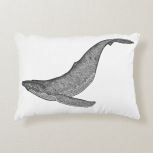 Humpback Whale "Explore" Accent Pillow