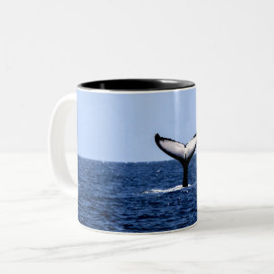 Humpback Whale in Ocean Two-Tone Coffee Mug