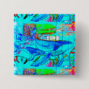 humpback whale magnet button