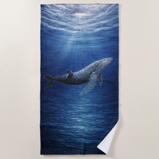 Humpback Whale Ocean Beach Towel