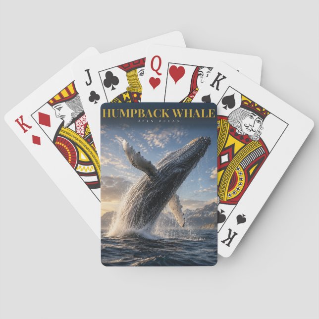 Humpback Whale Open Ocean ANIMALS Poker Cards (Back)