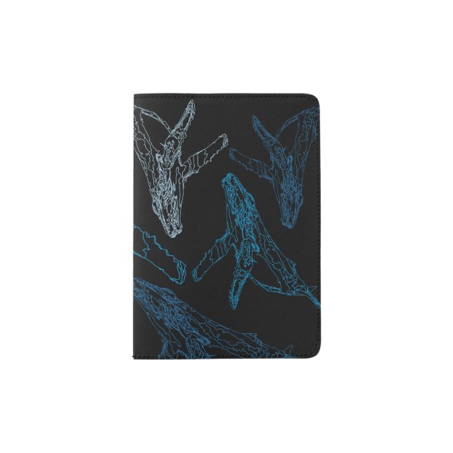 Humpback whale patterned passport holder (Front)