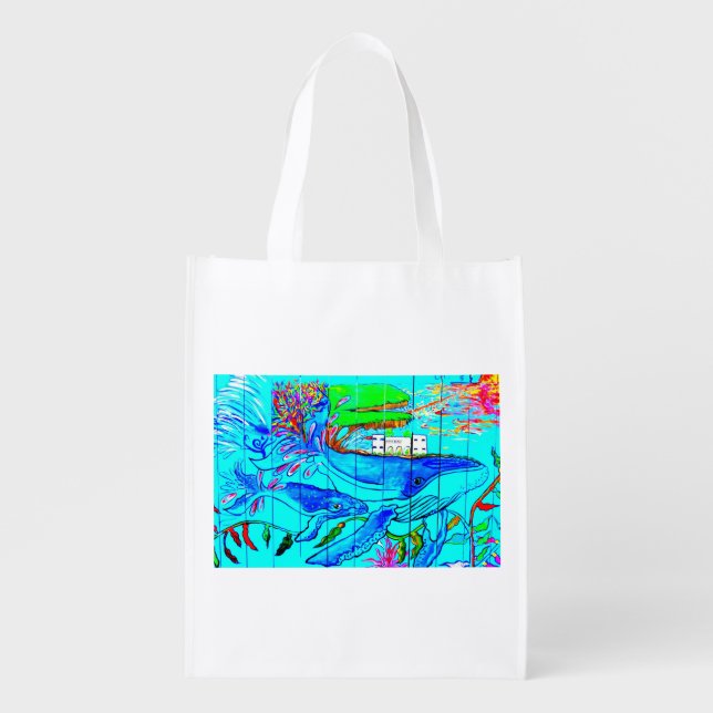 humpback whale reuseable bag (Front)