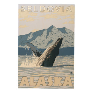 Humpback Whale - Seldovia, Alaska Wood Wall Art