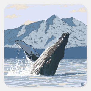 Humpback Whale - Seward, Alaska Square Sticker